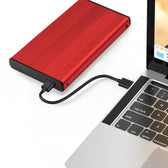 Obudowa Qoltec na dysk HDD/SSD 2.5" SATA3 | USB 3.0 | Czerwona