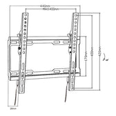 Uchwyt do TV Maclean MC-412, max VESA 400x400, 32-70", 45kg, reg. odchylenia +0°~-10°