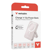 Powerbank Verbatim Charge 'n' Go Magnetic Wireless with Stand 10000mAh USB-C PD 3.0 Pink