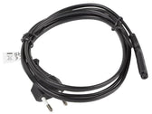 Kabel zasilający Lanberg CEE 7/16 -> IEC 320 C7 EURO (radiowy) 1,8m VDE czarny
