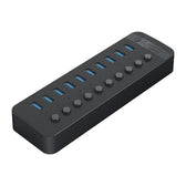 HUB USB-A Orico CT2U3-10AB-EU-BK-BP aktywny 10xUSB-A 5Gbps BC 1.2 48W czarny