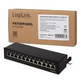 Patch panel stacjonarny LogiLink NP0019B 12x RJ45 kat.6A ekranowany