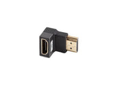Adapter Lanberg HDMI(F)->HDMI(F) 8K kątowy dół aluminimum srebrny