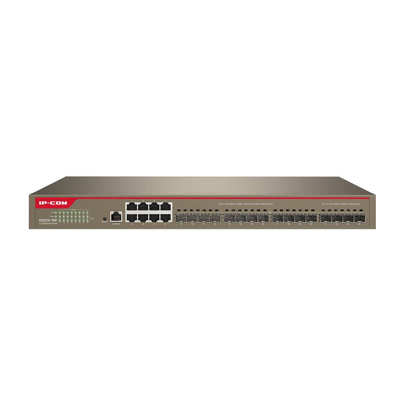 Switch zarządzalny IP-COM By Tenda G5324-16F 8x1GbE 16xSFP