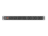 Listwa zasilająca RACK PDU 19" Lanberg 1U 16A 2M 4X C19 6X IEC C13 C20 czarna