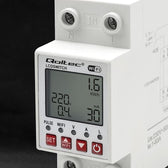 Przekaźnik Qoltec 63A na szynę DIN z licznikiem energii elektyrcznej | Timer | TUYA | Wi-Fi | LED