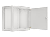 Szafa instalacyjna Rack wisząca 19" 12U 600x450 szara drzwi metalowe Lanberg (flat pack)