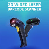 Czytnik kodów kreskowych Qoltec Laserowy 1D | 2D | Czarny