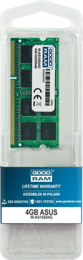 Pamięć SODIMM DDR3 GOODRAM 4GB 1600MHz  ded. do ASUS (W-AS16S04G)