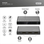 Rozdzielacz/Splitter DIGITUS HDMI 1x2, 4K/60Hz UHD z HDR, 18 Gbps, HDCP 2.2, EDID