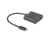 Kabel adapter Lanberg USB type-C(M) - HDMI(F) 0,15m czarny