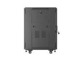 Szafa inastalacyjna rack Lanberg 19" 15U 600x600 czarna drzwi perforowane (flat pack)