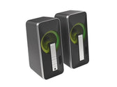 Głośniki Genesis Helium 100BT RGB 2.0 Bluetooth 10W RMS czarno-srebrne