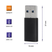 Adapter Qoltec USB typ A męski | USB typ C żeński