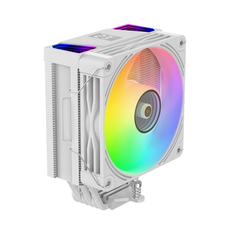 Chłodzenie CPU Rampage  OCTAGONC70-WHITE  LGA1700/AM5 LCD wentylator infinity 120mm ARGB biały PWM