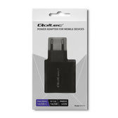 Ładowarka sieciowa Qoltec 45W | 5-20V | 2.25-3A | USB typ C PD | USB | Czarna