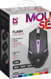 Mysz przewodowa Defender FLASH MB-600L 1200dpi 4P LED