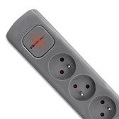 Listwa zasilająca Qoltec 6 gniazd | 1.8m | Szara