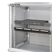 Szafa RACK Qoltec 19" | 12U | 600x635x450 | Szara | Wisząca