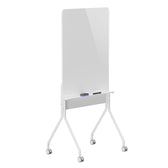 Tablica mobilna suchościeralna Ergo Office ER-305, orientacja pionowa, biała, jednostronna, z półką, wymiary tablicy 1190x790mm