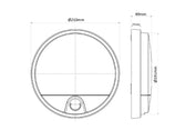 Lampa LED Maclean MCE291 GR z czujnikiem ruchu na podczerwień 1100lm 15W IP54 szara