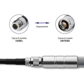 Kabel koncentryczny Qoltec LMR400 | N żeński | RP-SMA męski | 5m