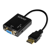 Kabel adapter Savio AK-76 HDMI-VGA
