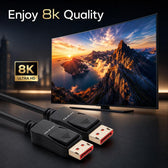 Kabel DisplayPort Qoltec M/M v2.1 | 54G | 0.5m