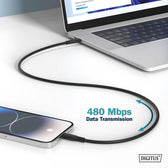 Kabel zasilający DIGITUS silikonowy USB-C - USB-C, USB 2.0 60W, 2m czarny