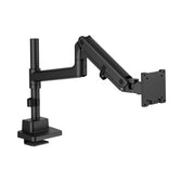 Ramię biurkowe pojedyncze DIGITUS z zaciskiem i sprężyną gazową 1xLCD max. 57" 27kg, VESA: 75x75, 100x100, czarne