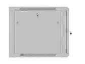Szafa instalacyjna Rack Lanberg wisząca 19" 9U 600x600 szara drzwi perforowane (flat pack)