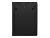 Szafa instalacyjna Rack wisząca 19" 18U 600x600 czarna Lanberg (flat pack)