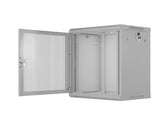 Szafa instalacyjna Rack wisząca 19" 12U 600x450 szara drzwi perforowane Lanberg (flat pack)