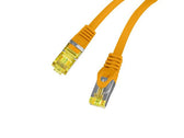Patchcord Lanberg S/FTP kat.6A 1m LSZH CU fluke passed pomarańczowy