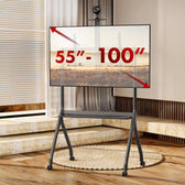 Stand / wózek do TV Maclean MC-114 B, półka na kamerę, na kółkach, 55-100", max. obciążenie 120kg/10kg półka, max. VESA 900x600 czarny