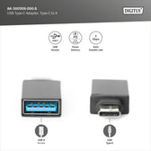 Adapter DIGITUS USB 3.0 SuperSpeed Typ USB C/USB A M/Ż czarny