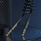 Kabel Audio Usams SJ256 Jack 3,5mm Spring 1,2m czarny