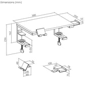 Podstawka pod laptop / monitor Ergo Office, max. obciążenie 20kg, dla przekąt. 13-32", czarna, ER-303 B