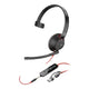 Słuchawka z mikrofonem Poly Blackwire 5210 Monoraul USB-C Headset + 3,5mm jack + adapter USB-C/A