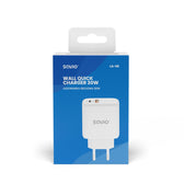 Ładowarka sieciowa Savio LA-06 USB Quick Charge Power Delivery 3.0 30W, 1xUSB Type C, 1xUSB, biała