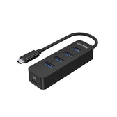 HUB USB-C Unitek H1117B 4xUSB-A 3.1, aktywny, 10W