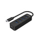 HUB USB-C Unitek H1117B 4xUSB-A 3.1, aktywny, 10W