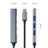 Hub Qoltec adapter USB-C 3.1 4w1 | USB 3.0 | 3x USB 2.0