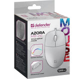 Mysz przewodowa Defender AZORA MB-241 OPTICAL 1200dpi 3P biała kabel 1.8 m