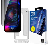 Szkło prywatyzujące z ramką montażową do Apple iPhone Air - 3mk HardGlass Max Privacy