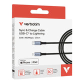 Kabel Verbatim USB-C(M) - Lightning 1,2m, 60W, czarny