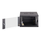 Szafa sieciowa wisząca jednosekcyjna DIGITUS Dynamic 19" 7U, 600x600, drzwi szyba, czarny, niezmontowana, 60kg