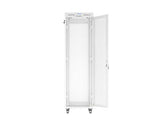 Szafa instalacyjna Rack stojąca 19" 42U 600x800 szara drzwi perforowane LCD Lanberg (flat pack)