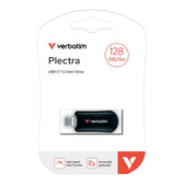 Pendrive Verbatim Plectra 128GB USB-C 3.0 Black