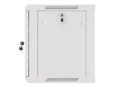 Szafa instalacyjna Rack wisząca 19" 9U 600x450 szara drzwi metalowe Lanberg (flat pack)